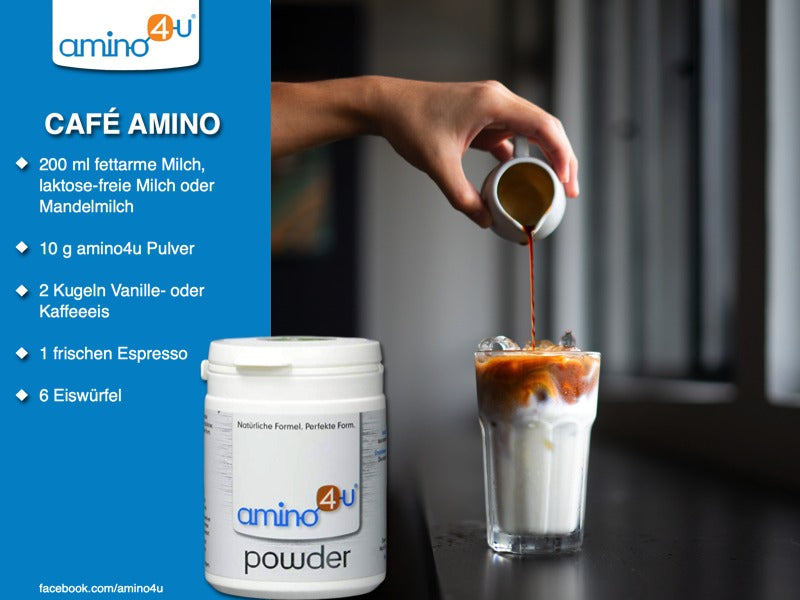 Eiskaffee mit amino4u Pulver