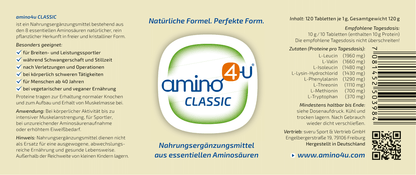 amino4u CLASSIC 120 g Presslinge