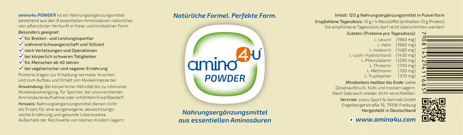 amino4u POWDER 120 g Pulver