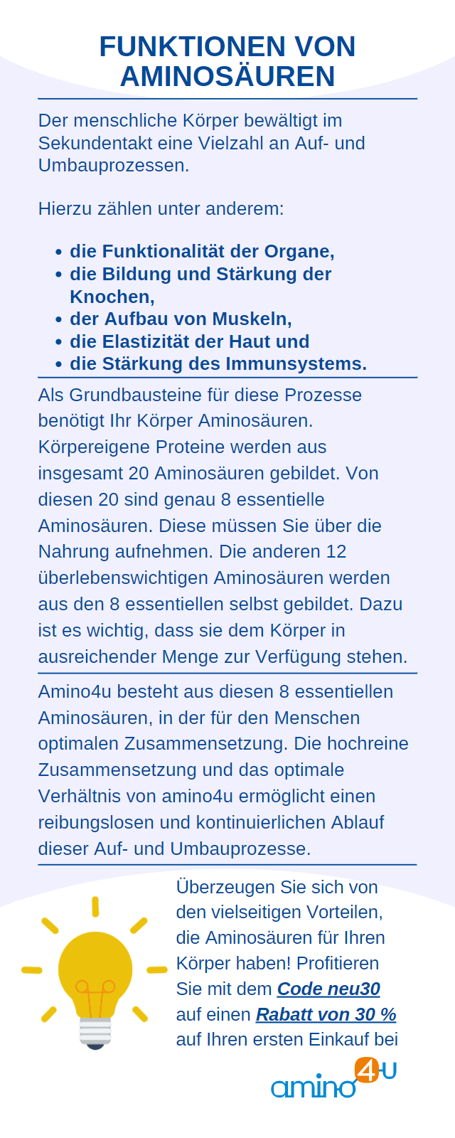 Funktionen von Aminosäuren Aminosäuren zur Unterstützung Ihrer Gesundheit